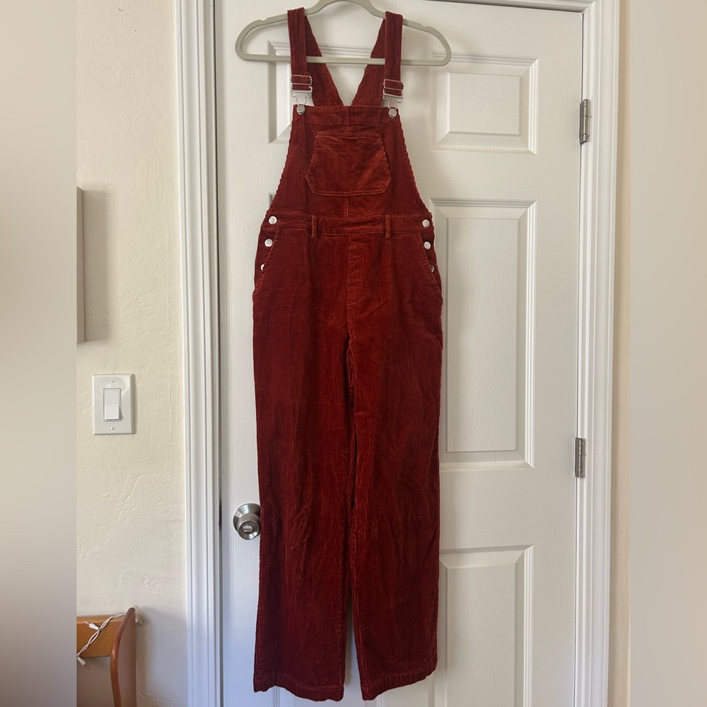 Forever 21 Rust Corduroy Overalls
